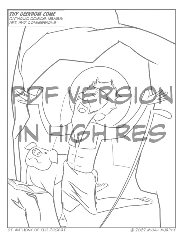 St anthony of the desert coloring sheet printable