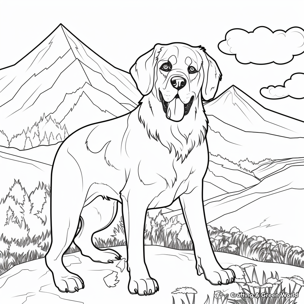 St bernard coloring pages