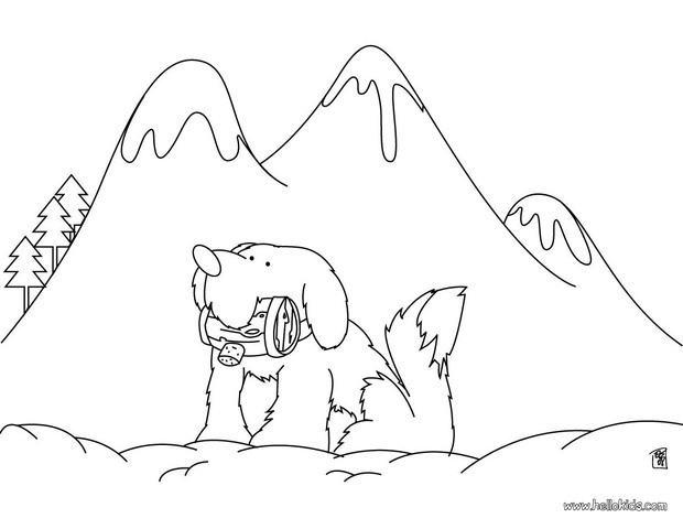 St bernard coloring pages