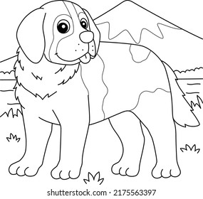 Saint bernard dog coloring page kids àààààààààªàààà àààààààààààªààààà