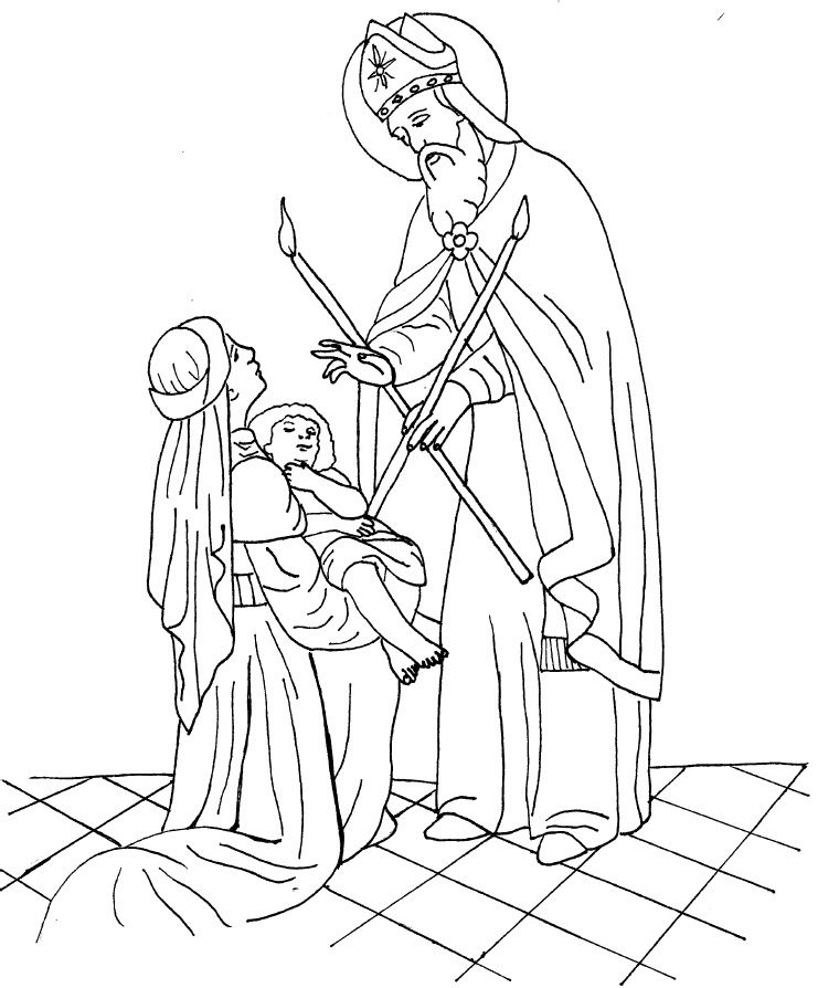 St blaise coloring page for our anointing sunday remembering st blaise catholic coloring saint blaise coloring pages