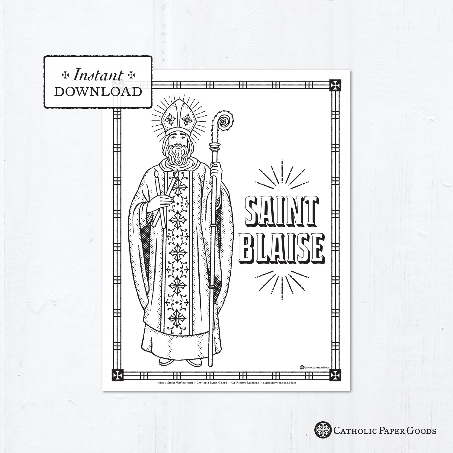 Catholic coloring page
