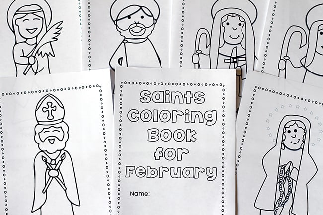 February saints free printable saints coloring book for february