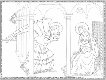 Annunciation coloring page