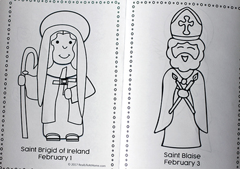 Catholic saints coloring book for february by real life at home tpt