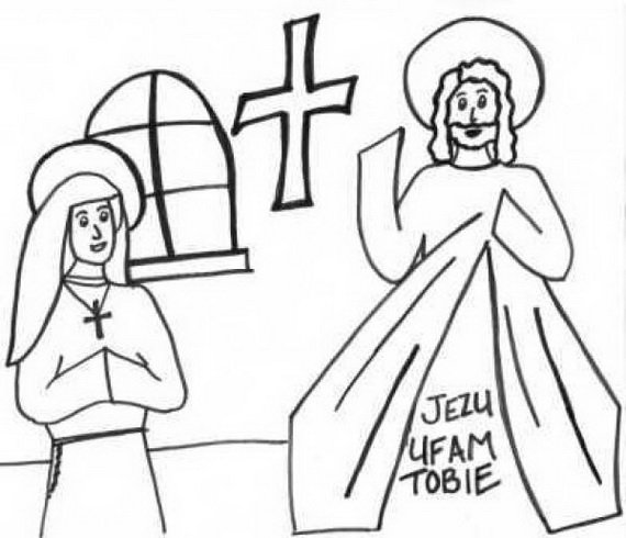 Divine mercy coloring page