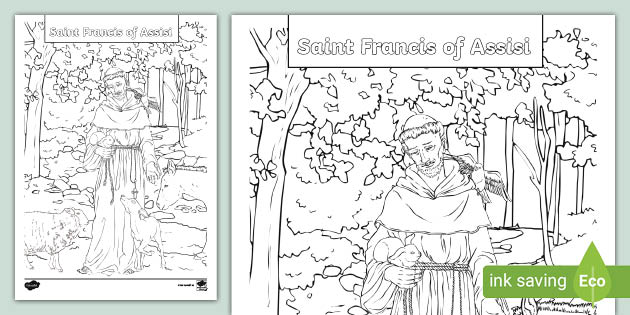 Saint francis of assisi louring page teacher made