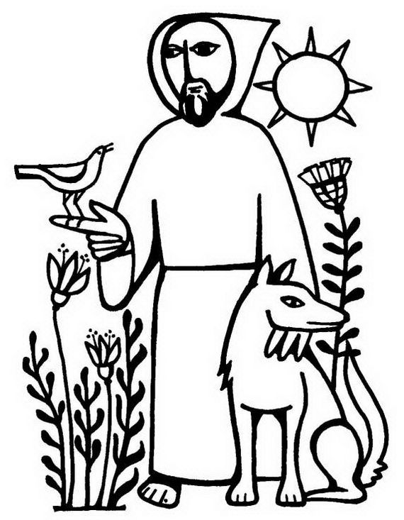 St francis of assisi coloring pages for catholic kids