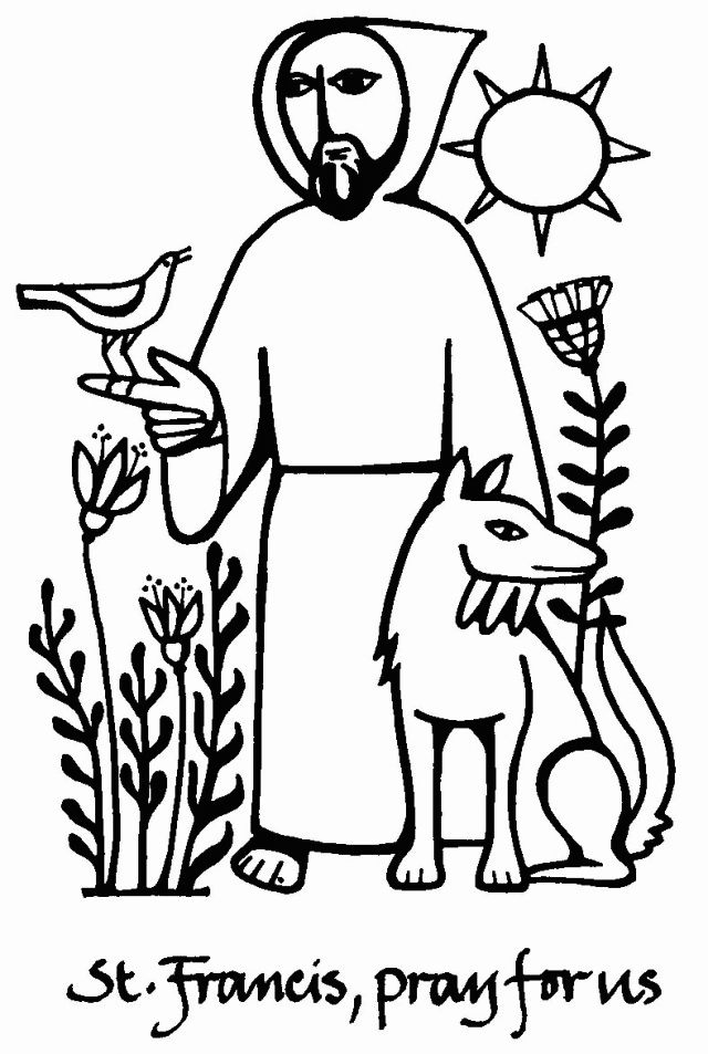 St francis coloring pages