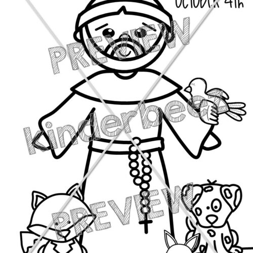 St francis of assisi coloring made by teachers