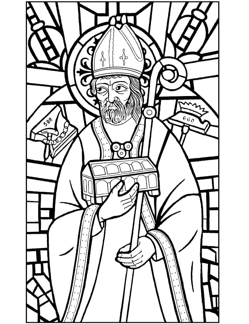 Stained glass coloring pages