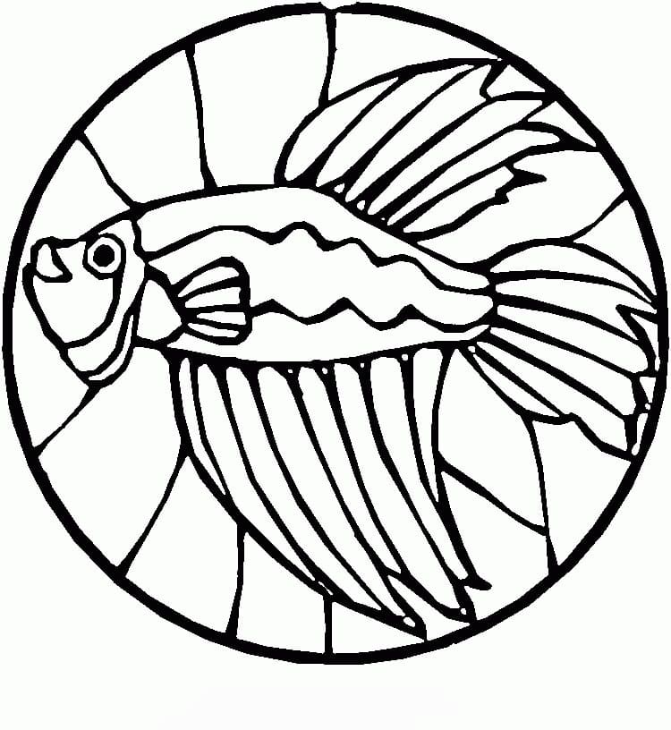 Stained glass saint george coloring page