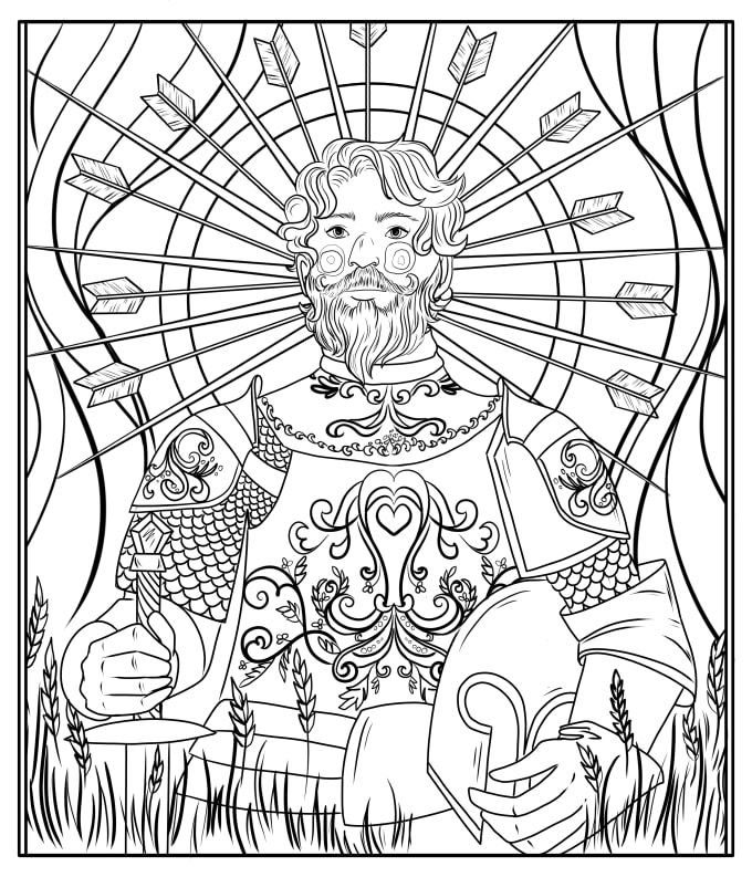 Draw original coloring pages lineart illustrations by ananikitina