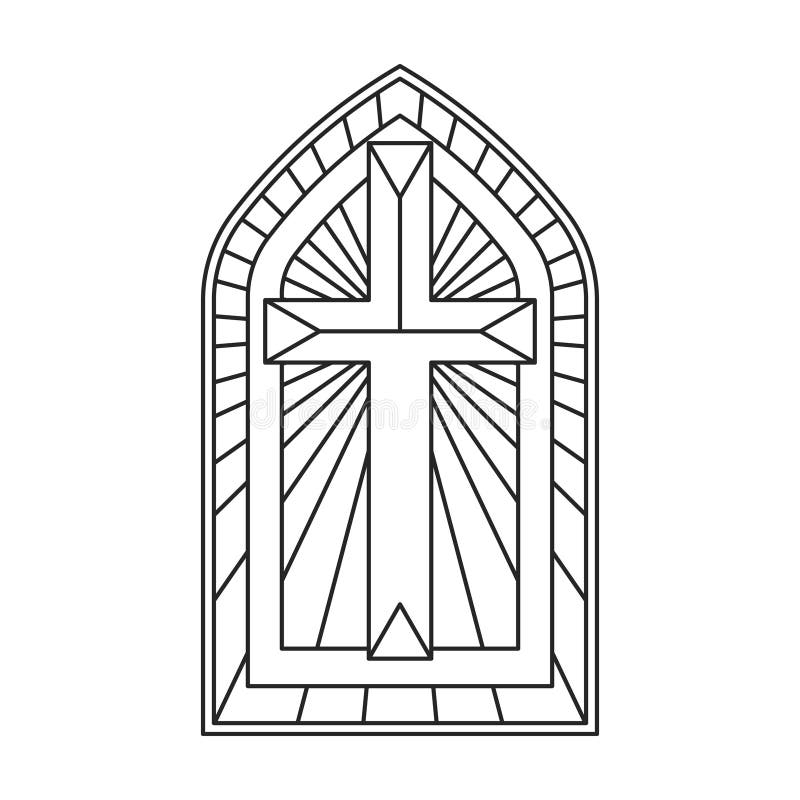 Cathedral window outline stock illustrations â cathedral window outline stock illustrations vectors clipart