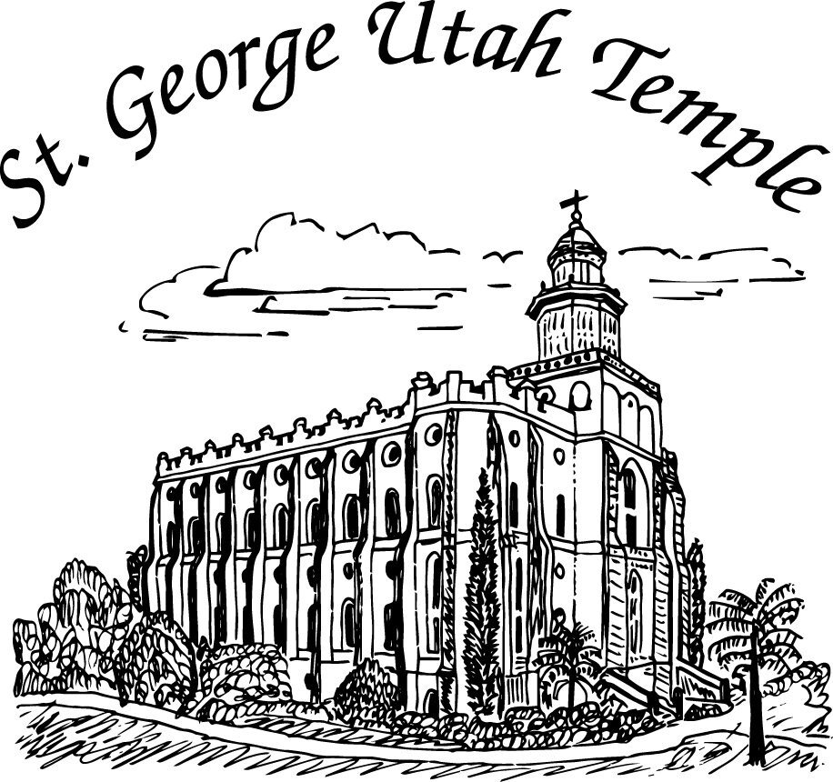 St george utah lds temple hankie