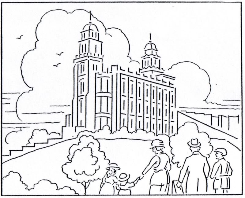Temple coloring page lds lesson ideas