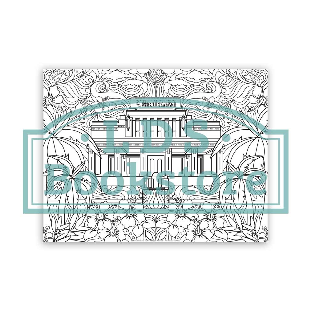St george temple coloring page