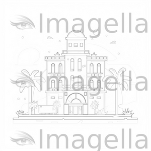 Hotel clipart in minimalist art style artwork hd vector k â