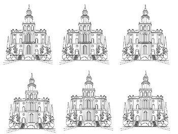 St george utah temple coloring picture by stevens social studies