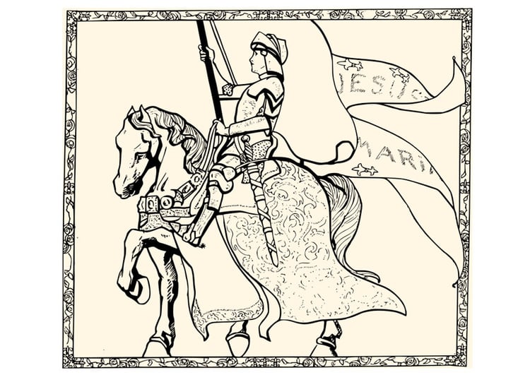 Coloring page jeanne darc