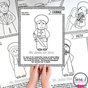 Catholic saints coloring book â sara j creations
