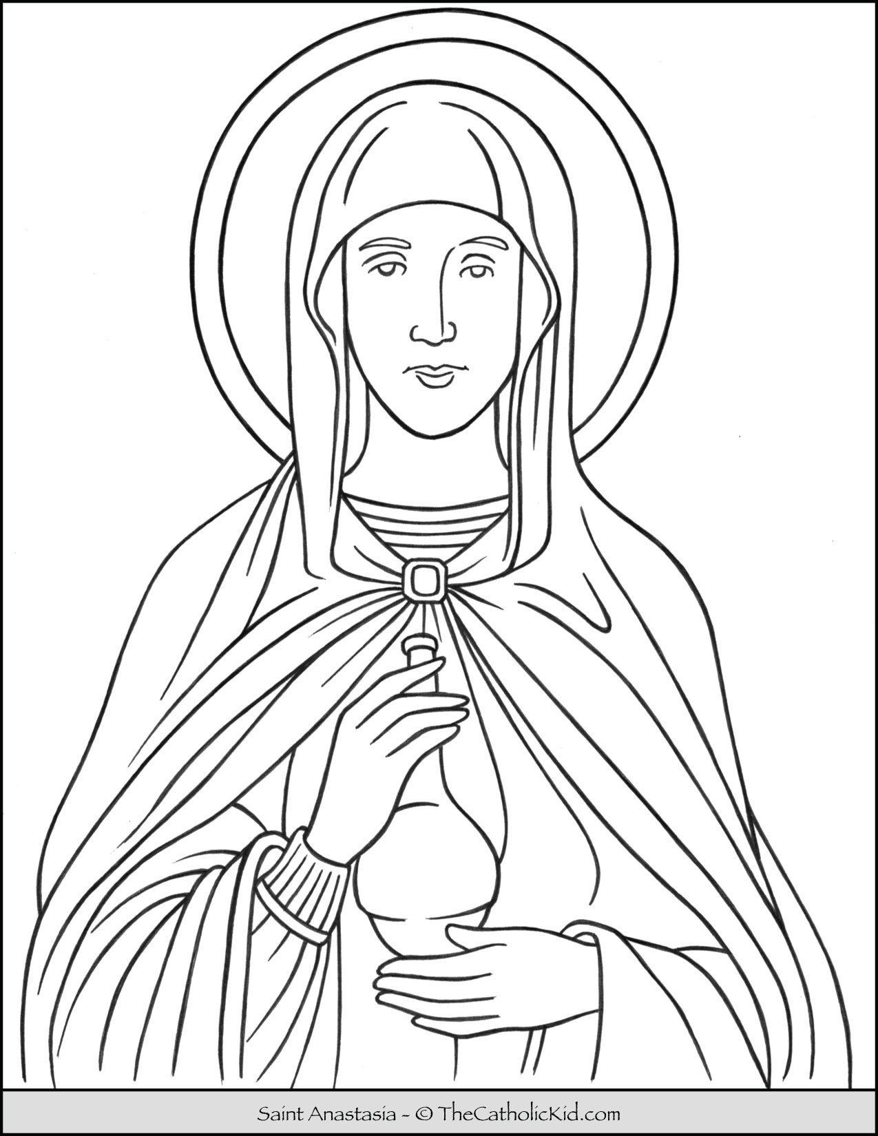 Saint coloring pages