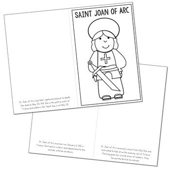 Saint joan of arc l mini book in formats catholic resource tpt