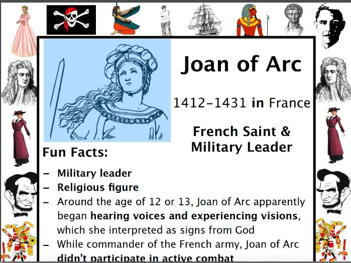 Joan of arc packet activities important historical figures series teaching resources
