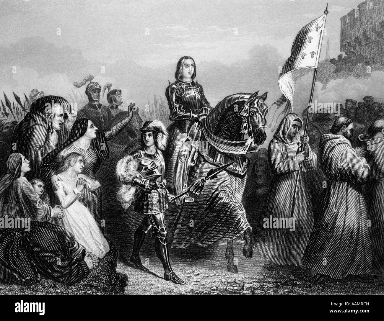 Joan of arc black and white stock photos images