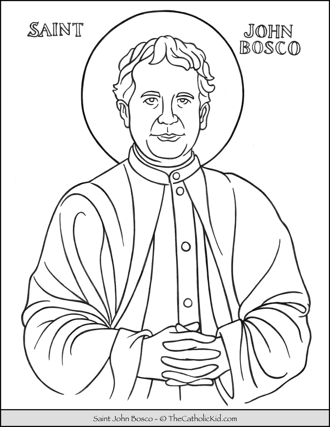 Saint john bosco coloring page
