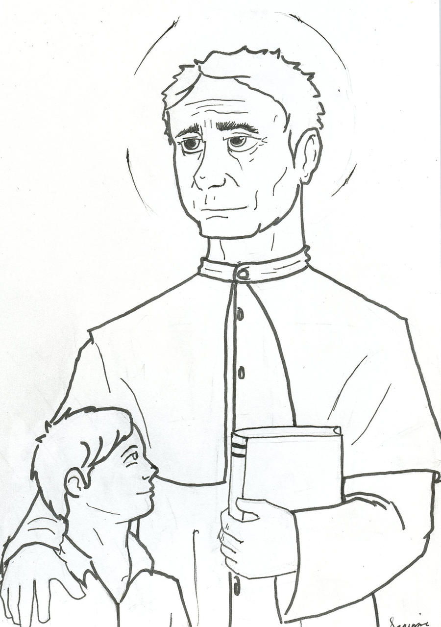 Mission work st john bosco by pencil