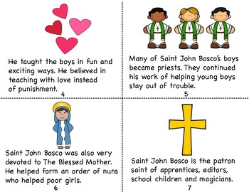 Saint john bosco mini book and coloring page by miss ps prek pups