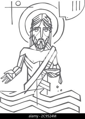 Christ saint john stock vector images