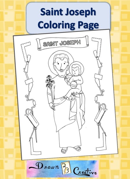 Days of free lenten printables saint joseph coloring page