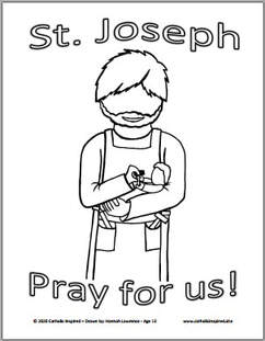 St joseph and baby jesus â coloring page â pdf download