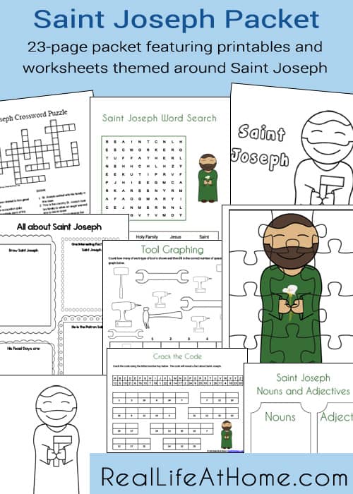 St joseph coloring page printable for kids