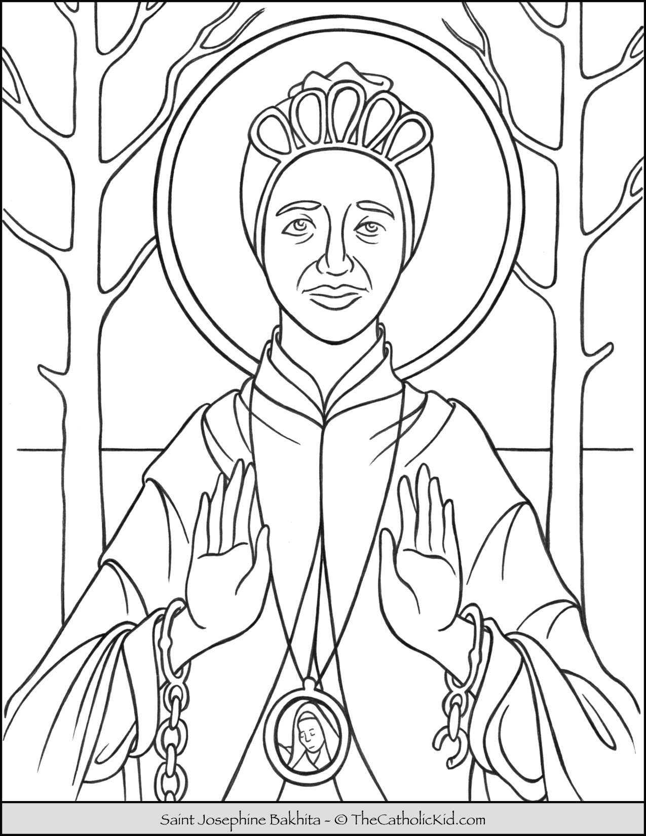 Saint josephine bakhita coloring page