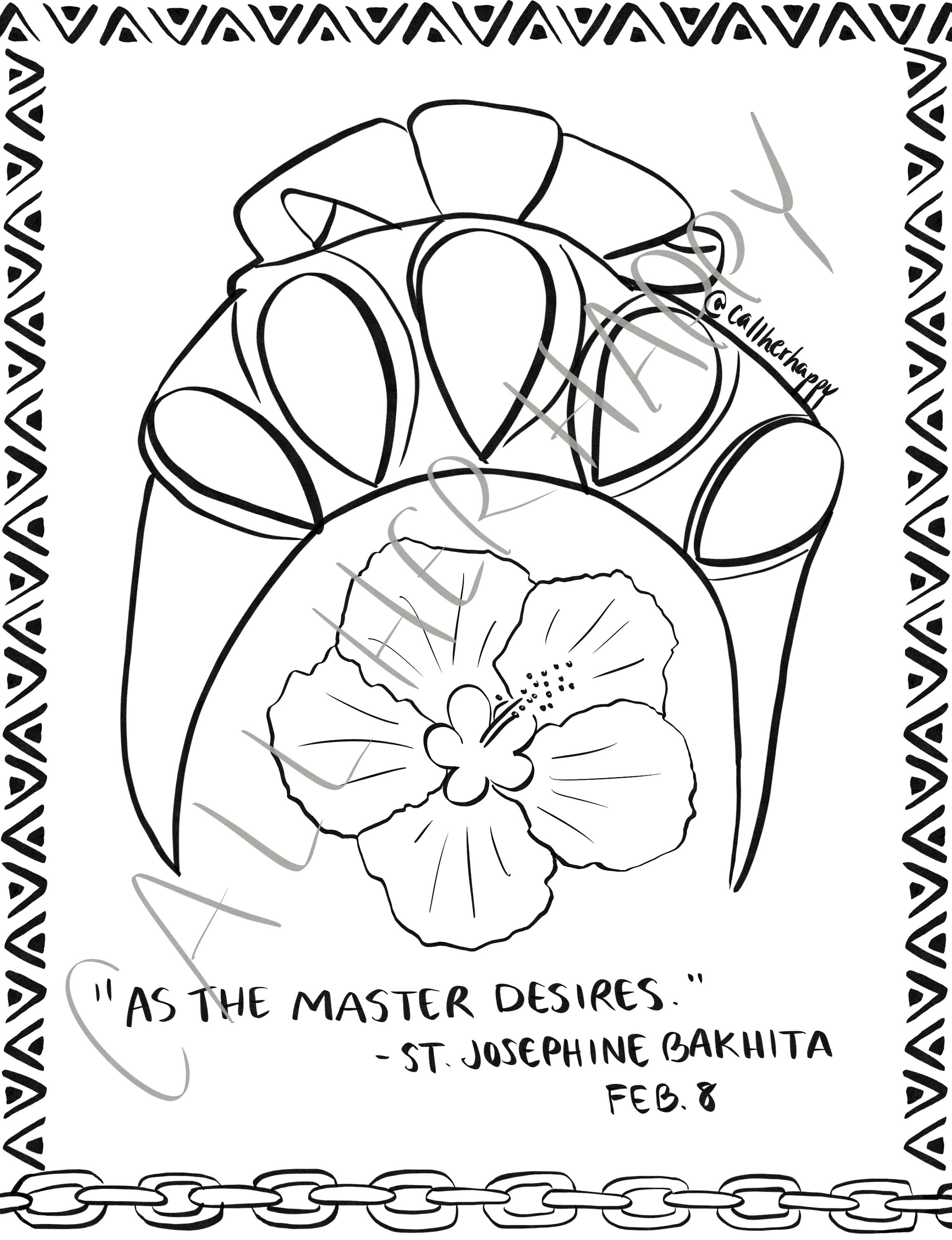 St josephine bakhita coloring page sheet liturgical year