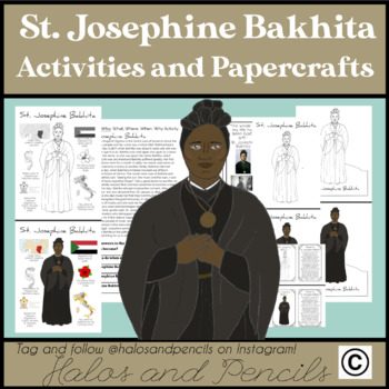 St josephine bakhita papercrafts worksheets and coloring sheets