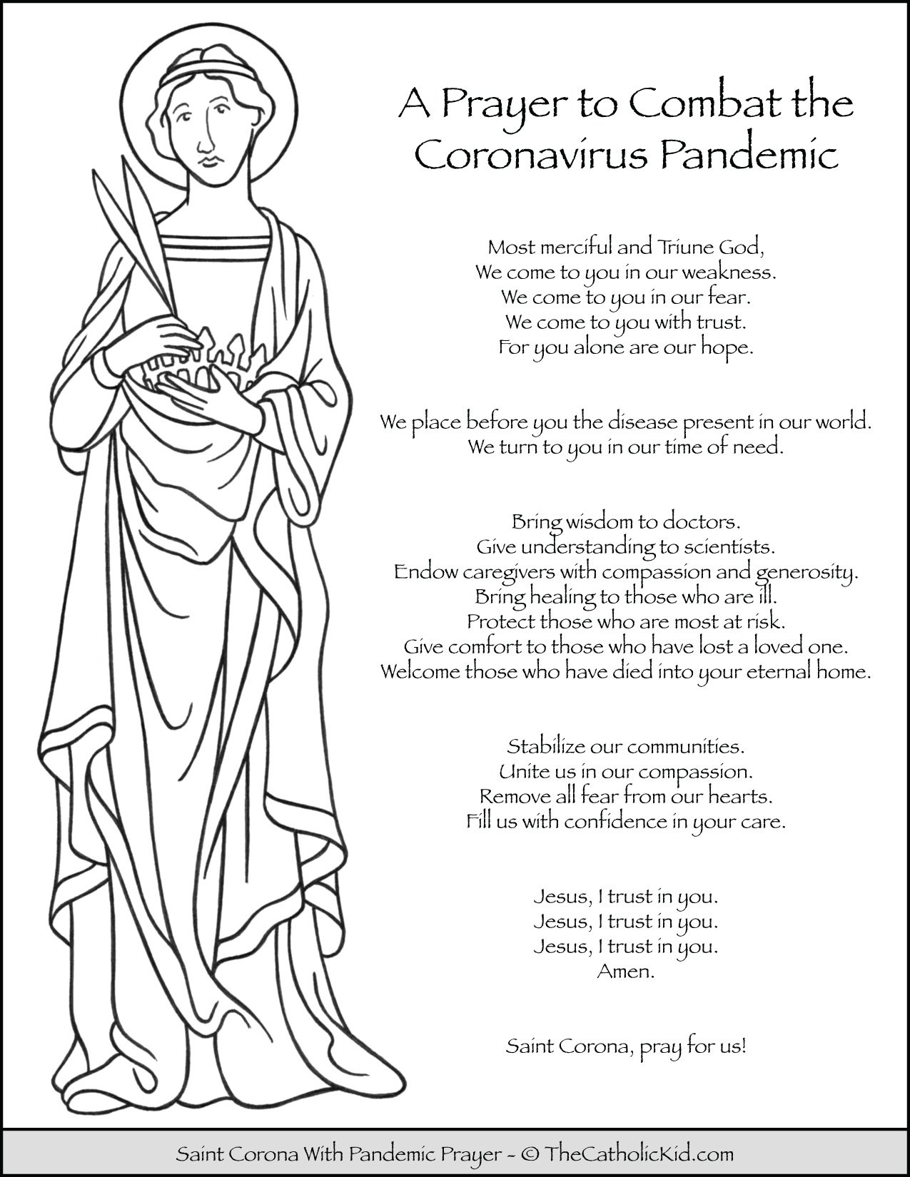 Free printable catholic coloring pages for kids