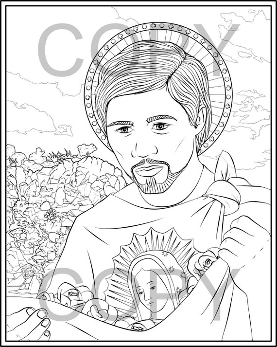 Saint juan diego coloring pages