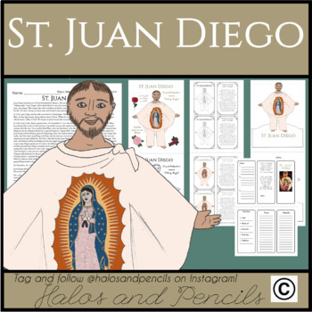 St juan diego papercrafts worksheets and coloring sheets by halos and pencils