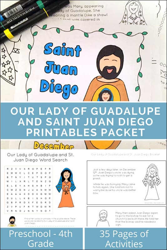 December saints printable saints coloring book for december