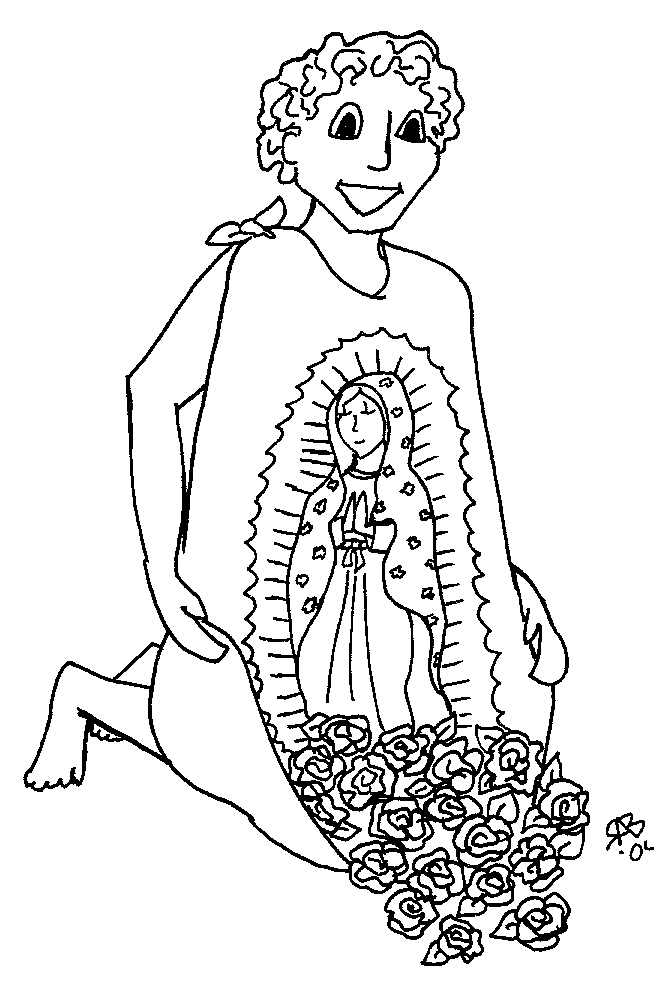 Imagenes de san juan diego para colorear