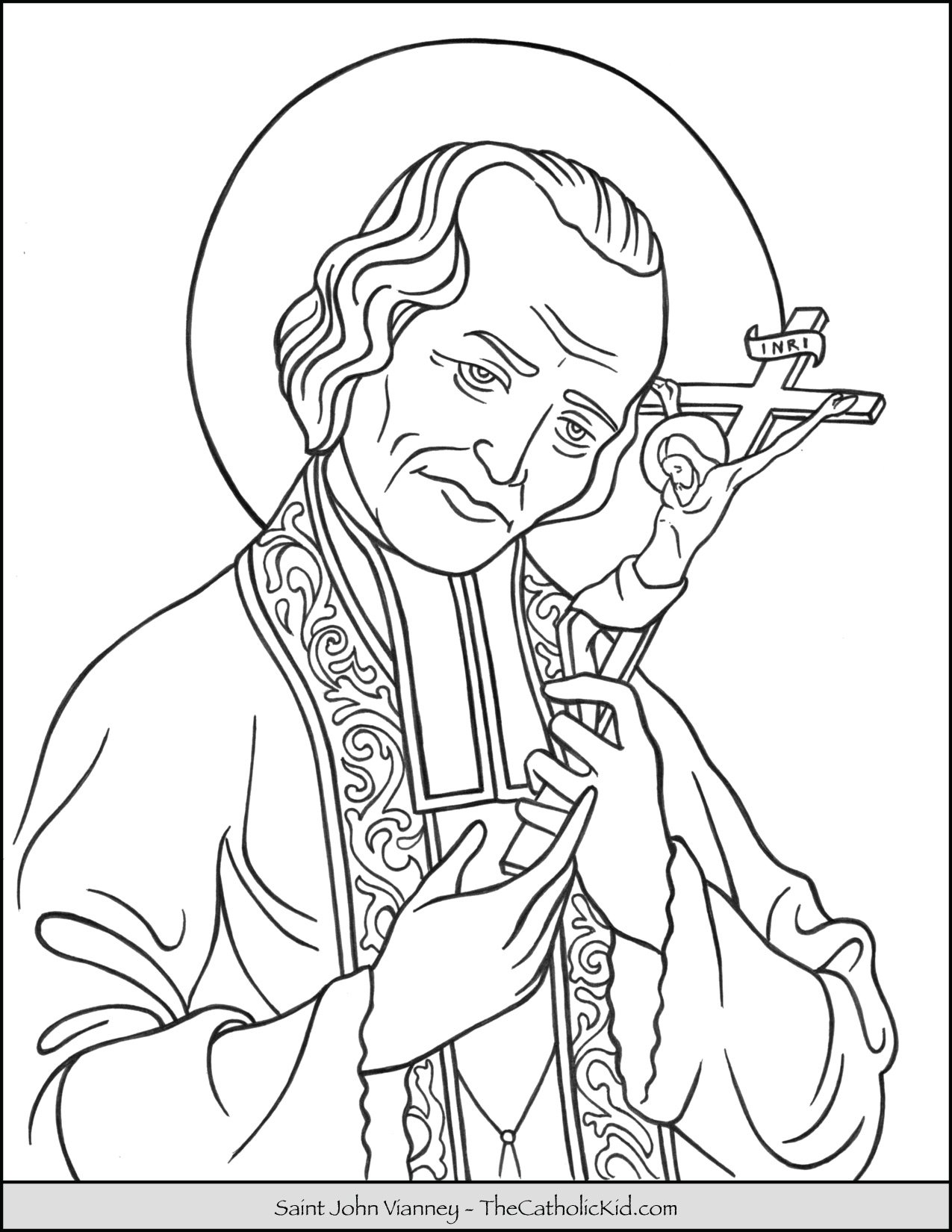 Saint john vianney coloring page
