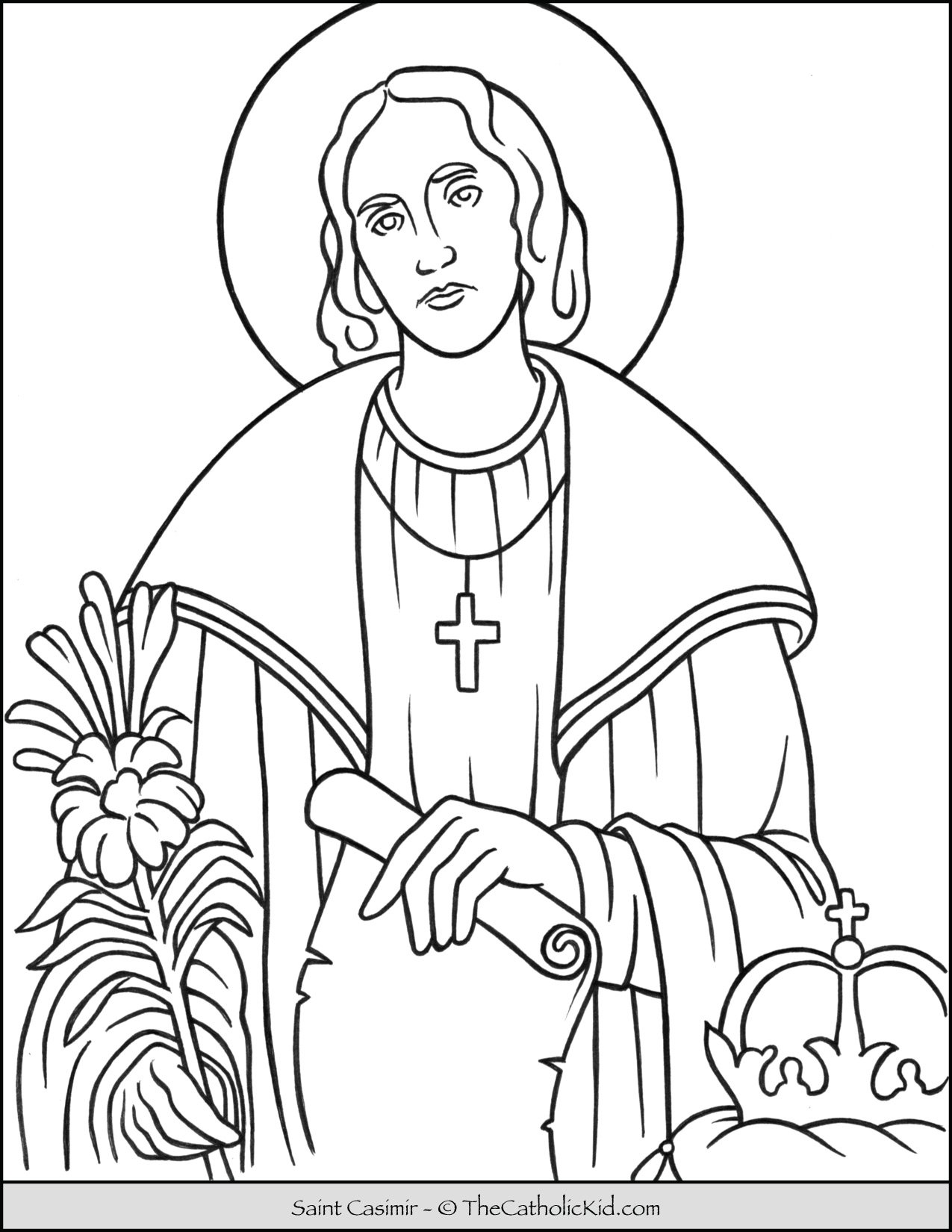Saint coloring pages