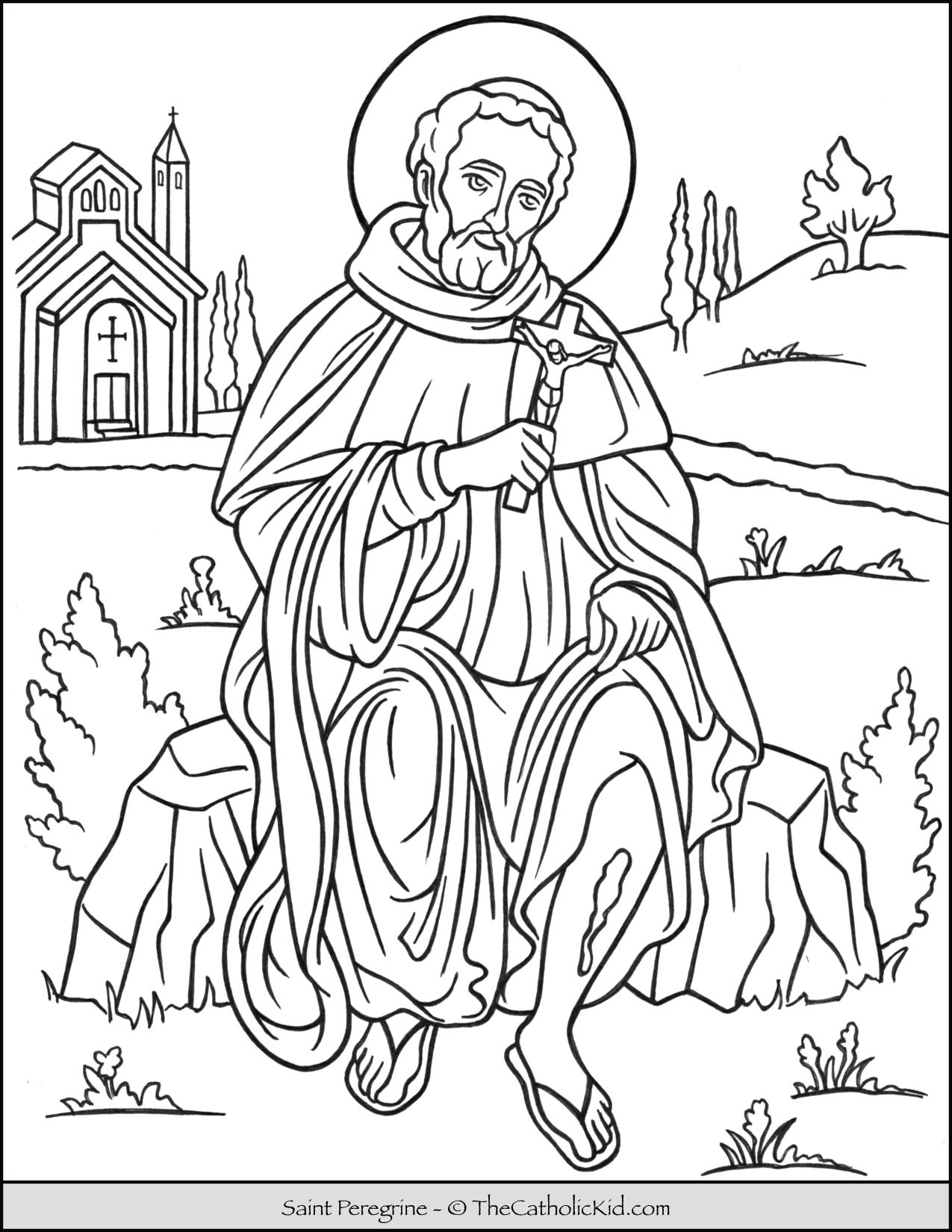 Saint coloring pages