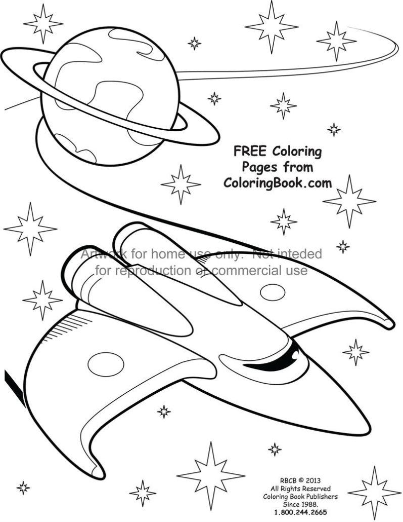 Space coloring page