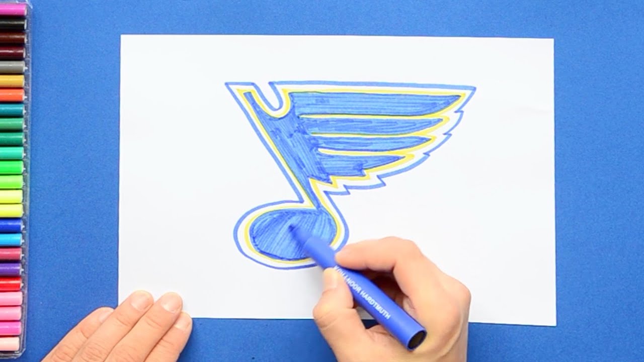 How to draw the st louis blues logo nhl tea