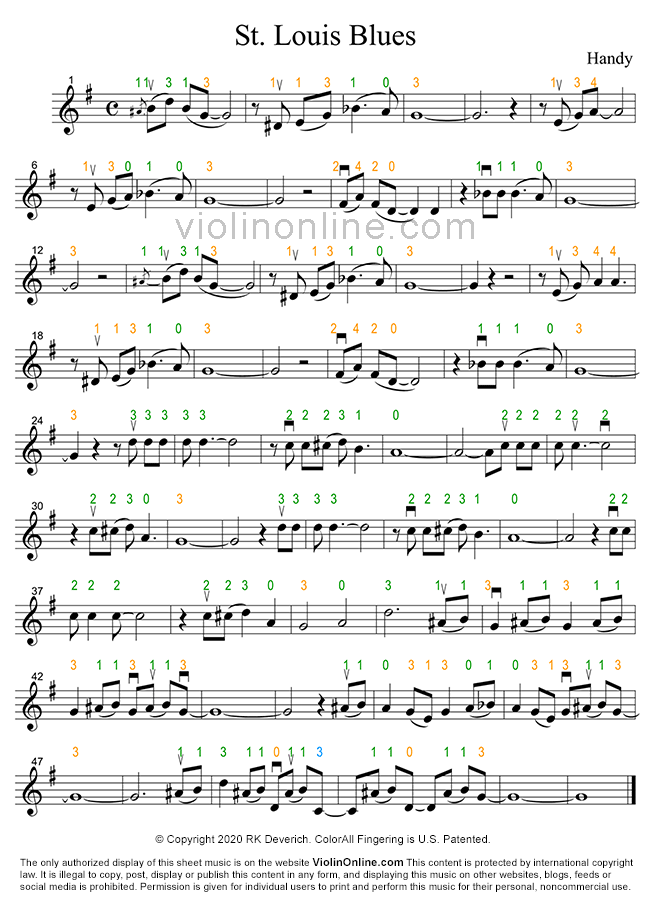 Violin online st louis blues by wc handy